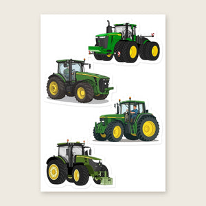 Furrow & Fields Sticker Sheet A5 (5.83″×8.27″) John Deere Illustrated No. 6 | Kiss-Cut Sticker Sheet Quality Farmers Merch