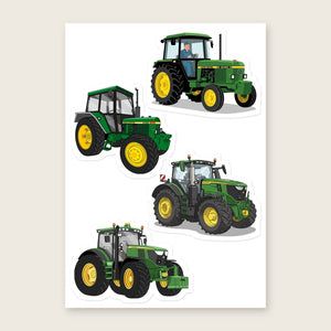 Furrow & Fields Sticker Sheet A5 (5.83″×8.27″) John Deere Illustrated No. 7 | Kiss-Cut Sticker Sheet Quality Farmers Merch