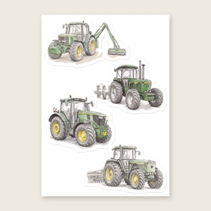 Furrow & Fields Sticker Sheet A5 (5.83″×8.27″) John Deere Pencil Sketch No. 2 | Kiss-Cut Sticker Sheet Quality Farmers Merch