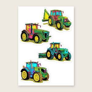 Furrow & Fields Sticker Sheet A5 (5.83″×8.27″) John Deere Pop Art No. 1 | Kiss-Cut Sticker Sheet Quality Farmers Merch