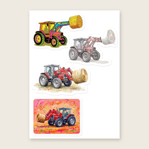 Furrow & Fields Sticker Sheet A5 (5.83″×8.27″) Massey Ferguson 3070 Art | Kiss-Cut Sticker Sheet Quality Farmers Merch