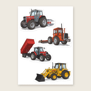 Furrow & Fields Sticker Sheet A5 (5.83″×8.27″) Massey Ferguson Illustrated No. 2 | Kiss-Cut Sticker Sheet Quality Farmers Merch
