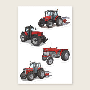Furrow & Fields Sticker Sheet A5 (5.83″×8.27″) Massey Ferguson Illustrated No. 21 | Kiss-Cut Sticker Sheet Quality Farmers Merch