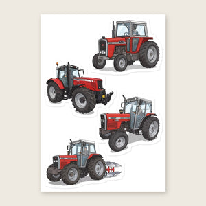 Furrow & Fields Sticker Sheet A5 (5.83″×8.27″) Massey Ferguson Illustrated No. 23 | Kiss-Cut Sticker Sheet Quality Farmers Merch