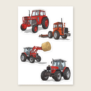 Furrow & Fields Sticker Sheet A5 (5.83″×8.27″) Massey Ferguson Illustrated No. 26 | Kiss-Cut Sticker Sheet Quality Farmers Merch