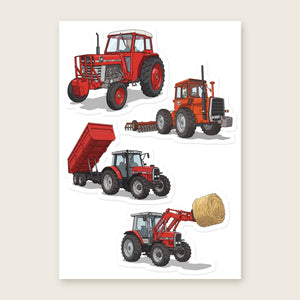 Furrow & Fields Sticker Sheet A5 (5.83″×8.27″) Massey Ferguson Illustrated No. 29 | Kiss-Cut Sticker Sheet Quality Farmers Merch