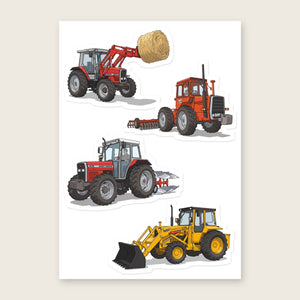 Furrow & Fields Sticker Sheet A5 (5.83″×8.27″) Massey Ferguson Illustrated No. 3 | Kiss-Cut Sticker Sheet Quality Farmers Merch