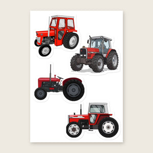 Furrow & Fields Sticker Sheet A5 (5.83″×8.27″) Massey Ferguson Illustrated No. 34 | Kiss-Cut Sticker Sheet Quality Farmers Merch