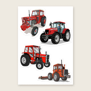 Furrow & Fields Sticker Sheet A5 (5.83″×8.27″) Massey Ferguson Illustrated No. 35 | Kiss-Cut Sticker Sheet Quality Farmers Merch