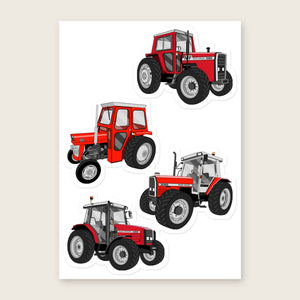 Furrow & Fields Sticker Sheet A5 (5.83″×8.27″) Massey Ferguson Illustrated No. 41 | Kiss-Cut Sticker Sheet Quality Farmers Merch