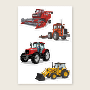 Furrow & Fields Sticker Sheet A5 (5.83″×8.27″) Massey Ferguson Illustrated No. 43 | Kiss-Cut Sticker Sheet Quality Farmers Merch