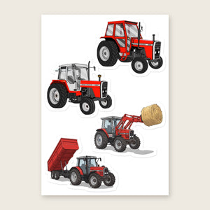 Furrow & Fields Sticker Sheet A5 (5.83″×8.27″) Massey Ferguson Illustrated No. 44 | Kiss-Cut Sticker Sheet Quality Farmers Merch