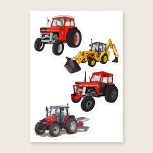 Furrow & Fields Sticker Sheet A5 (5.83″×8.27″) Massey Ferguson Illustrated No. 48 | Kiss-Cut Sticker Sheet Quality Farmers Merch