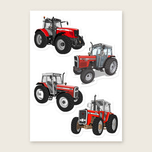 Furrow & Fields Sticker Sheet A5 (5.83″×8.27″) Massey Ferguson Illustrated No. 49 | Kiss-Cut Sticker Sheet Quality Farmers Merch