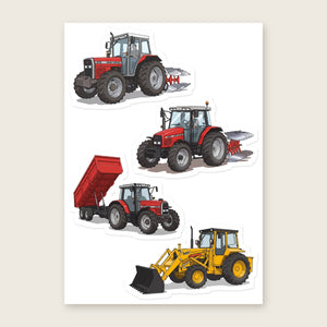 Furrow & Fields Sticker Sheet A5 (5.83″×8.27″) Massey Ferguson Illustrated No. 5 | Kiss-Cut Sticker Sheet Quality Farmers Merch