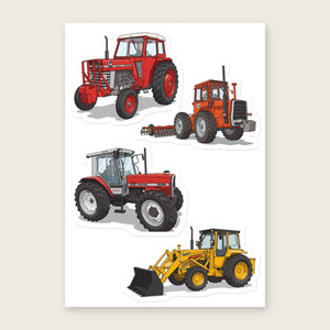 Furrow & Fields Sticker Sheet A5 (5.83″×8.27″) Massey Ferguson Illustrated No. 7 | Kiss-Cut Sticker Sheet Quality Farmers Merch