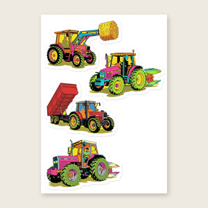 Furrow & Fields Sticker Sheet A5 (5.83″×8.27″) Massey Ferguson Pop Art No. 1 | Kiss-Cut Sticker Sheet Quality Farmers Merch