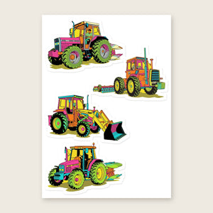 Furrow & Fields Sticker Sheet A5 (5.83″×8.27″) Massey Ferguson Pop Art No. 2 | Kiss-Cut Sticker Sheet Quality Farmers Merch