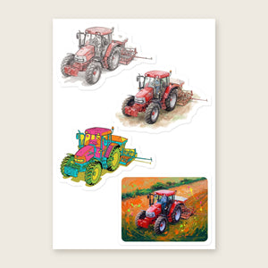 Furrow & Fields Sticker Sheet A5 (5.83″×8.27″) McCormick MC115 Art | Kiss-Cut Sticker Sheet Quality Farmers Merch