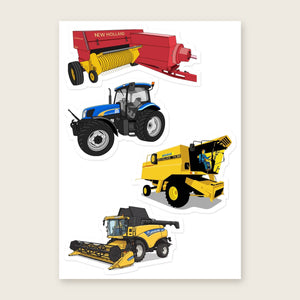 Furrow & Fields Sticker Sheet A5 (5.83″×8.27″) New Holland Illustrated No. 2 | Kiss-Cut Sticker Sheet Quality Farmers Merch