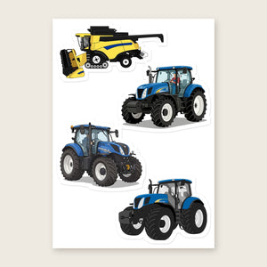 Furrow & Fields Sticker Sheet A5 (5.83″×8.27″) New Holland Illustrated No. 3 | Kiss-Cut Sticker Sheet Quality Farmers Merch