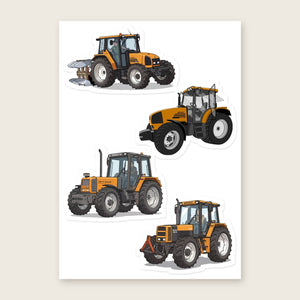 Furrow & Fields Sticker Sheet A5 (5.83″×8.27″) Renault Illustrated No. 3 | Kiss-Cut Sticker Sheet Quality Farmers Merch