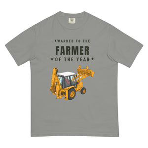 Furrow & Fields T-Shirt Grey / S Farmer of the Year JCB 3CX Turbo | Unisex Premium T-shirt Quality Farmers Merch