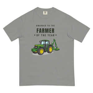 Furrow & Fields T-Shirt Grey / S Farmer of the Year John Deere 6910 with Hedge Cutter | Unisex Premium T-shirt Quality Farmers Merch