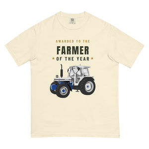 Furrow & Fields T-Shirt Ivory / S Farmer of the Year Ford 7810 Jubilee Edition Silver Tractor | Unisex Premium T-shirt Quality Farmers Merch