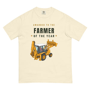 Furrow & Fields T-Shirt Ivory / S Farmer of the Year JCB Grey Cab | Unisex Premium T-shirt Quality Farmers Merch