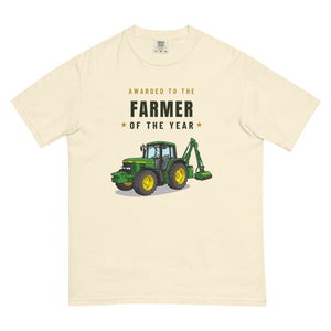 Furrow & Fields T-Shirt Ivory / S Farmer of the Year John Deere 6910 with Hedge Cutter | Unisex Premium T-shirt Quality Farmers Merch