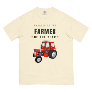 Furrow & Fields T-Shirt Ivory / S Farmer of the Year Massey Ferguson 135 with cab | Unisex Premium T-shirt Quality Farmers Merch