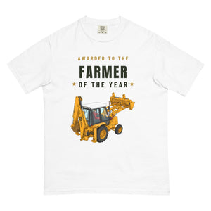 Furrow & Fields T-Shirt White / S Farmer of the Year JCB 3CX Turbo | Unisex Premium T-shirt Quality Farmers Merch