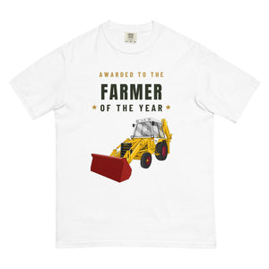 Furrow & Fields T-Shirt White / S Farmer of the Year JCB 3CX | Unisex Premium T-shirt Quality Farmers Merch