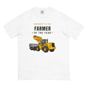 Furrow & Fields T-Shirt White / S Farmer of the Year JCB 435 Loader | Unisex Premium T-shirt Quality Farmers Merch