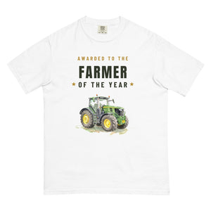 Furrow & Fields T-Shirt White / S Farmer of the Year John Deere 6R 250 Watercolour | Unisex Premium T-shirt Quality Farmers Merch