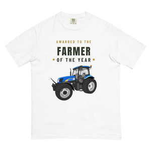 Furrow & Fields T-Shirt White / S Farmer of the Year New Holland TS 135A | Unisex Premium T-shirt Quality Farmers Merch