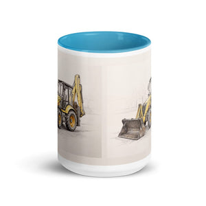 Furrow & Fields Terex 860 Elite Pencil Sketch | 15 oz Mug with Color Inside Quality Farmers Merch