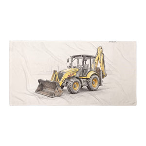Furrow & Fields Terex 860 Elite Pencil Sketch | Beach Towel Quality Farmers Merch