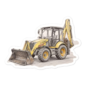 Furrow & Fields Terex 860 Elite Pencil Sketch | Bubble-free stickers Quality Farmers Merch