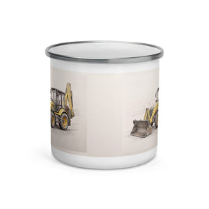 Furrow & Fields Terex 860 Elite Pencil Sketch | Enamel Mug Quality Farmers Merch