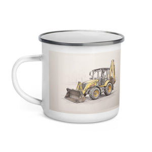 Furrow & Fields Terex 860 Elite Pencil Sketch | Enamel Mug Quality Farmers Merch