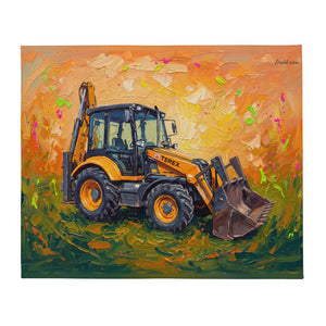 Furrow & Fields Terex 860 Elite Splash Art | Throw Blanket Quality Farmers Merch