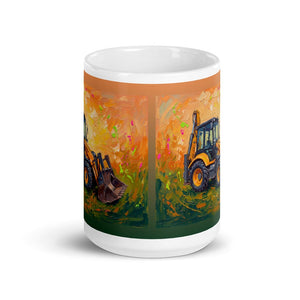 Furrow & Fields Terex 860 Elite Splash Art | White Glossy Mug Quality Farmers Merch