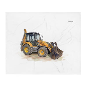 Furrow & Fields Terex 860 Elite Watercolor | Throw Blanket Quality Farmers Merch