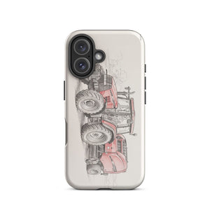Furrow & Fields Tough Case for iPhone® Case IH Maxxum MXM130 Pencil Sketch | Tough Case for iPhone® Quality Farmers Merch