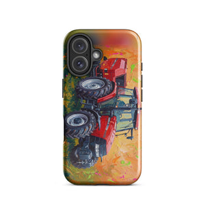 Furrow & Fields Tough Case for iPhone® Case IH Maxxum MXM130 Splash Art | Tough Case for iPhone® Quality Farmers Merch