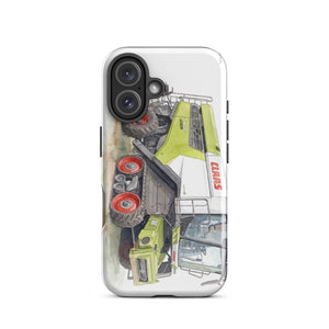 Furrow & Fields Tough Case for iPhone® CLAAS Lexion 8600 TerraTrac Watercolor | Tough Case for iPhone® Quality Farmers Merch