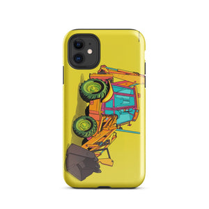 Furrow & Fields Tough Case for iPhone® iPhone 11 JCB 3CX Sitemaster Plus Pop Art | Tough Case for iPhone® Quality Farmers Merch