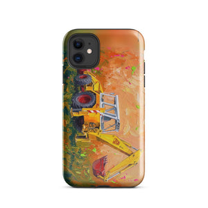 Furrow & Fields Tough Case for iPhone® iPhone 11 JCB 4D II Splash Art | Tough Case for iPhone® Quality Farmers Merch
